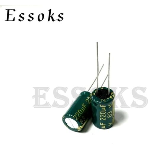 10pcs Electrolytic Capacitor 63V220UF 63V 220UF 10X17 10X20 mm High Frequency Low ESR Aluminum Capacitors