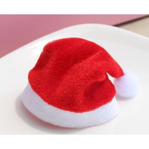 100pcs/lot 2016 new arrival cerative gift Christmas Decoration cute cup velvet cap cosmetics hat home shop decor Xmas suppliers