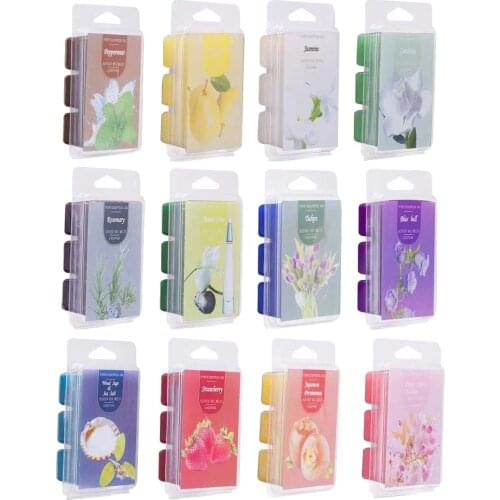 12 Boxes Aromatherapy Candle Handmade DIY Scented Wax Block Aromatherapy Essential Oils DIY Handmade Candle