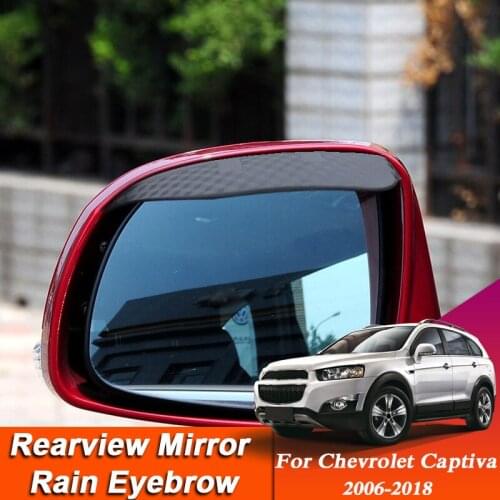 Car-styling For Chevrolet Captiva 2006-2018 Carbon Fiber Rearview Mirror Eyebrow Rain Shield Anti-rain Cover External Sticker