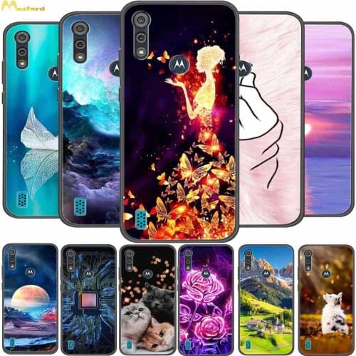 For Moto E6S 2020 Case Silicone Soft Phone Cover For Motorola Moto E6 Play Cases E 6 Plus 6s E6Plus Funda Black TPU Bumper Love