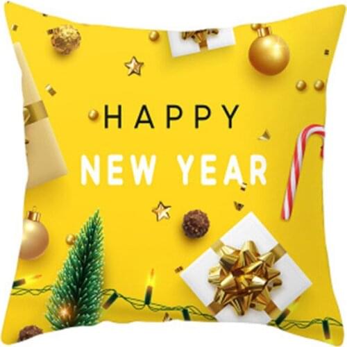 Santa Claus Cushion Cover Pillowcase Cover Sofa Christmas Pillowcase Pillow Covers Decorative Polyester Pillowcase 44*44cm 5z