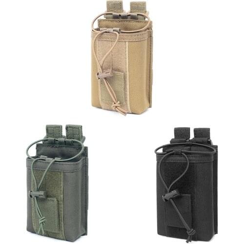 Radio Pouch Case 1000D Nylon Waist Belt Bag Walkie Talkie Holder Potable Climping for Family Outdoor Camping Accessories
