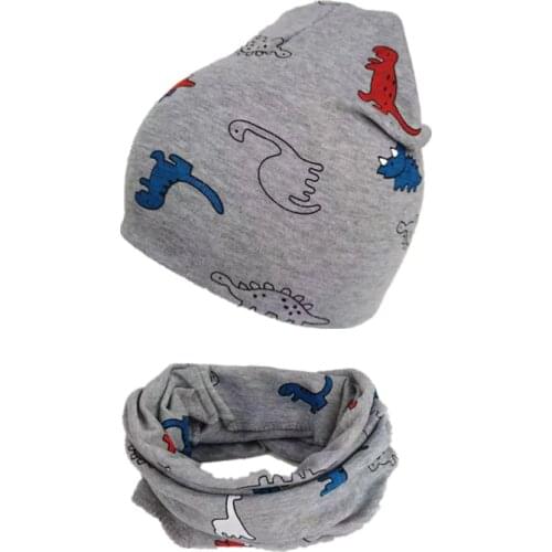 Childrens Hat Autumn Winter dinosaur Baby infant toddler Girls Boys Cap Kids Beanie bonnet Collar Scarf set Photography props
