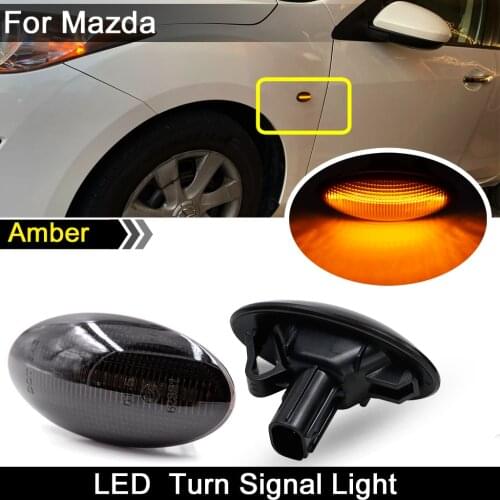 For Mazda 2 Mazda 3 Hatchback Mazda 5 Mazda 6 BT-50 MPV II Smoked Lens LED Side Marker Light Amber Turn Signal Lamp