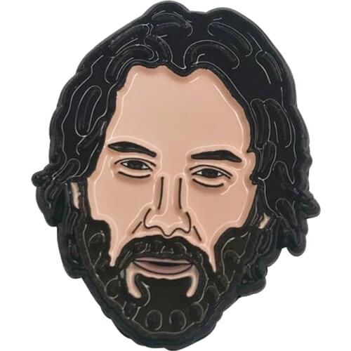 Keanu Reeves enamel bagde