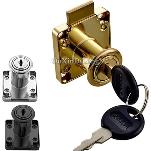 Brand New 10PCS Zinc Alloy Drawer Cabinet Locks Furniture Desk Cabinet Locker Locks Gold/Chrome/Black