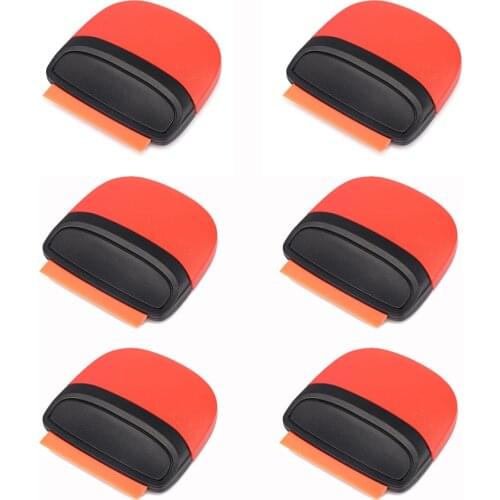 FOSHIO 3/6pcs Car Wash Razor Scraper Plastic Blade Carbon Fiber Tinting Sticker Remove Squeegee Wrapping Vinyl Applicator Tools