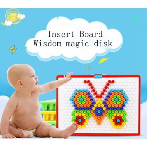Puzzle spell insert wisdom magic disk toy DIY assembly exercise hands-on ability children insert board toys