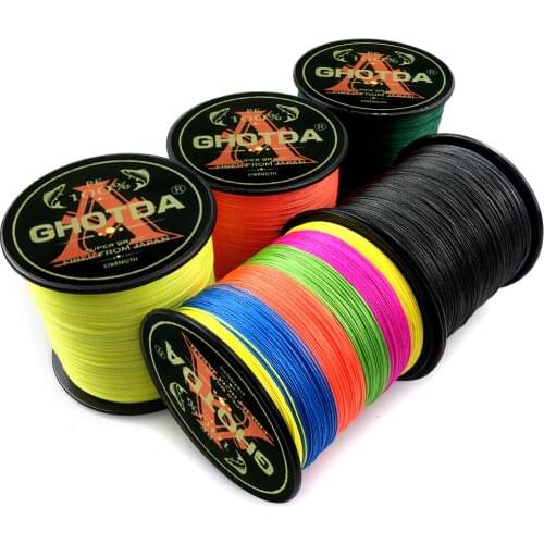 GHOTDA Fishing Line 8 Strands 500M 300M 100M PE Braided Multifilament Fishing Line Rope peche carpe Wire