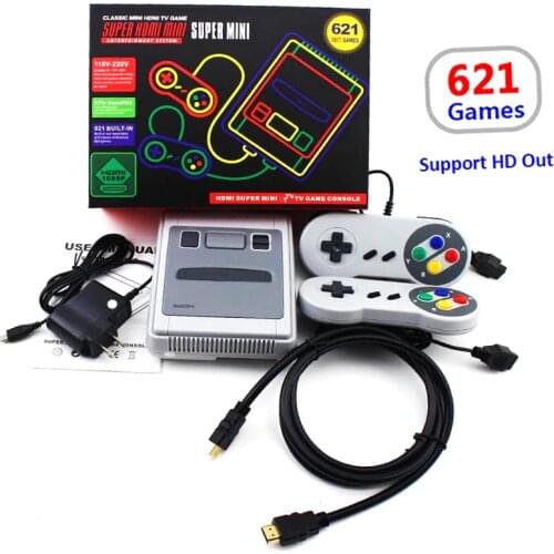 Mini TV Game Console Support HDMI 8 Bit Retro Video Game Console Built-In 621 Classic TV Games Handheld Family Video Game