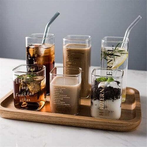 MOONBIFFY Double Wall Glass Cups