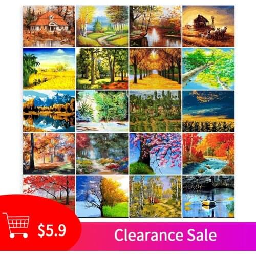 GATYZTORY Frameless painting by numbers Nature Landscape On Canvas pictures by numbers Home Decoration DIY For Unique Gift