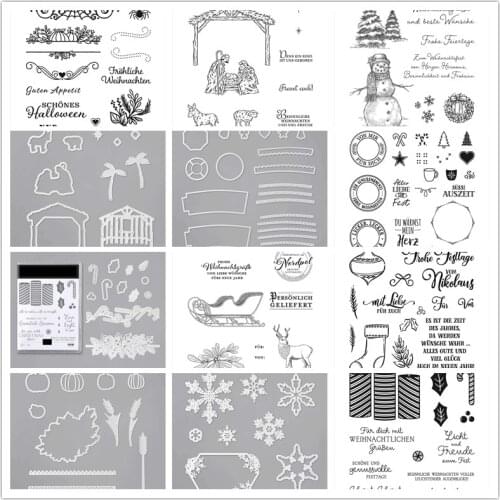 German Metal Cutting Dies and Stamps For Scrapbooking Dies Craft Stencil Embossing Craft Supplies New Cutting Dies New Stamps