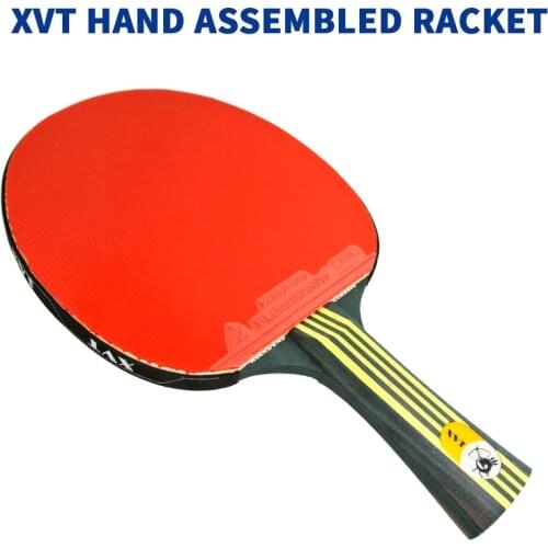 XVT Hand Assembled BLACK WOOD + KAKUTAKU 868 Table Tennis Racket/ ping pong Racket/ table tennis bat Free shipping