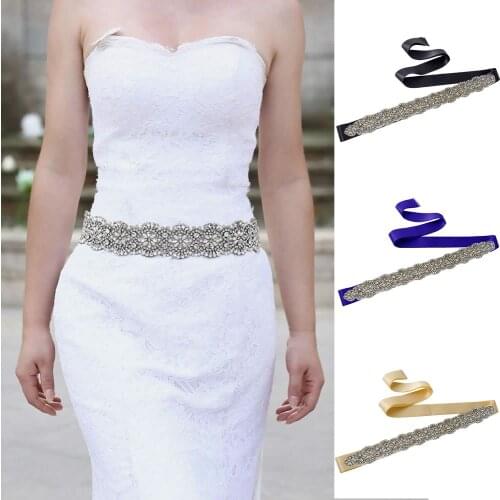 Bridal belt sash Bridal belt diamond wedding dress belts with crystals rhinestones wedding sash applique for wedding dress
