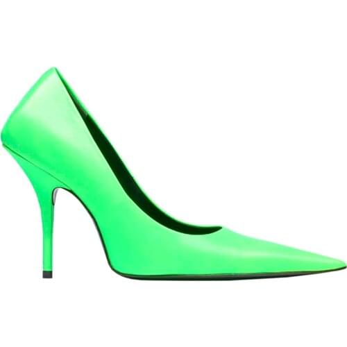 New Neon Pointed Toe Pumps Women Slip-On Super High Heels Sandals Women Ladies Fashion Runway Shoes Women Zapatos De Mujer 2020
