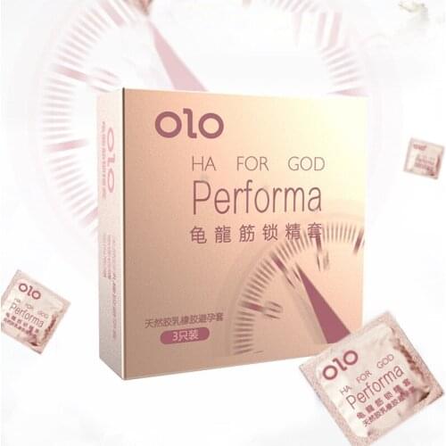 3PCS OLO Condom Sensation Value Ultra Thin Condoms Natural Rubber Latex Penis Sleeve Sex For Men Penis Sleeve intimate sex toys
