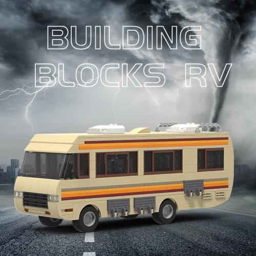MOC Breakingss Bad American Drama Classic Walter White Pinkmans Cooking Lab RV City high-tech ideas Building Block Toy Kid Gift
