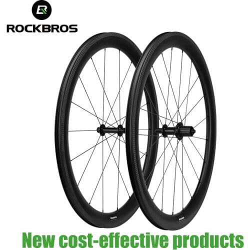 ROCKBROS Carbon Bicycle Wheelset 38mm 50mm Opening Rim R255 Hub Bike Wheel Clincher Tires Cycling Wheel Set Road Bike