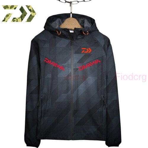 Windbreaker Fishing Jacket DAIWA Fishing Clothes Fish Shirt Breathable Perspiration Quick Dry Daiwa Fishing Sunscreen Clothes
