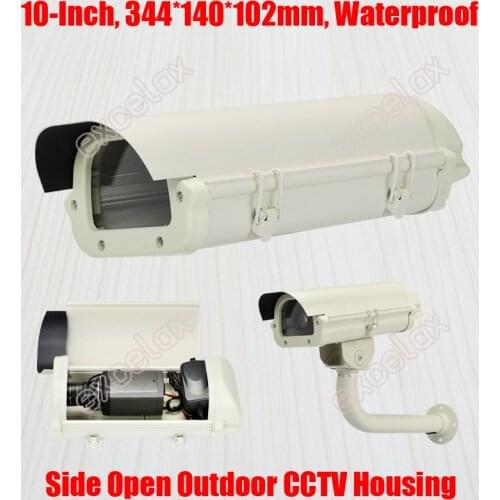 10" IP66 Waterproof CCTV Camera Housing 344x140x102mm Aluminum Alloy Outdoor Enclosure Case for Security Box Zoom Bullet Camera