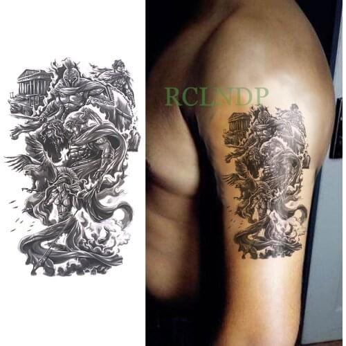 Waterproof Temporary Tattoo Sticker eagle Ultraman Fake Tatto Flash Tatoo Back Leg Arm belly big size tato for Women girl Men