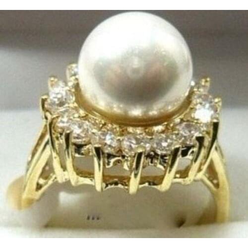 Word Love shipping> >>>Beautiful white pearl ring , size 8# rings newjewelry real newjewelry