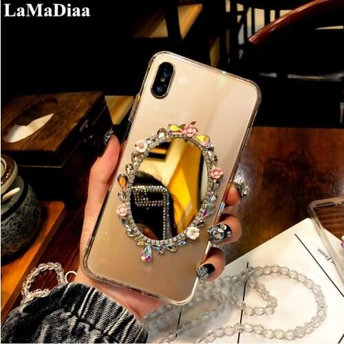 Mirror Case For HuaweiP8 P9 P10 P20 P30 P40 Pro LiTE Mate10 20 30 Pro Lite Luxury Glitter Bling Diamond Soft TPU Case Back Cover