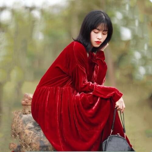 Plus Size Women Vestidos Long Maxi Velvet Dress M-5XL 6XL 7XL Ladies Solid Casual Loose Elegant Party Dress Femme Holiday Dress