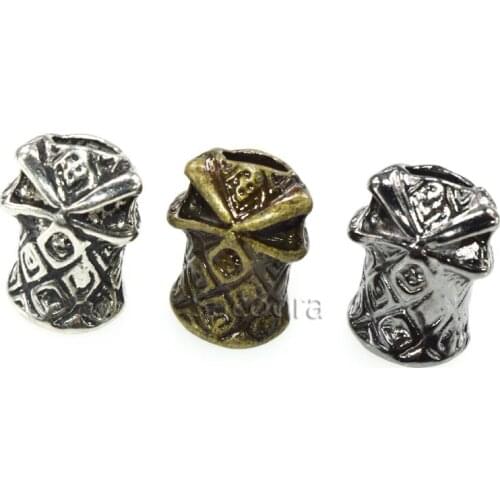 1000pcs Metal Skull Beads Hooded Ninja For Paracord Bracelet Knife Lanyards Jewelry Making Accessories