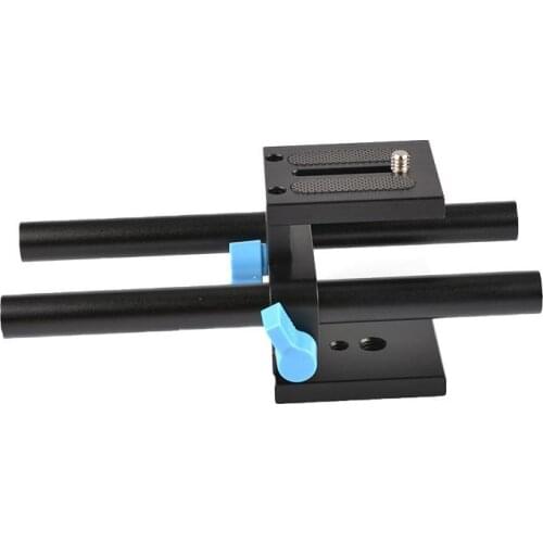 15mm Rail Rod Support System Video Stabilizer Track Slider Baseplate 1/4" Screw Quick Release For DSLR Follow Focus Rig 5D2 5D3