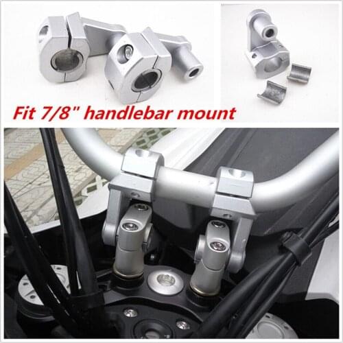 2pcs/set 7/8" 22mm Aluminum Motorcycle HandleBar Handle Fat Bar Mount Clamp Riser