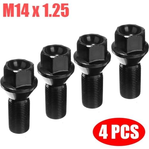 4pcs M14x1.25 Black Steel Wheel Lug Bolt Nut For BMW X3 X5 E70 E71 F20 F25 36136781151 Accessories Parts