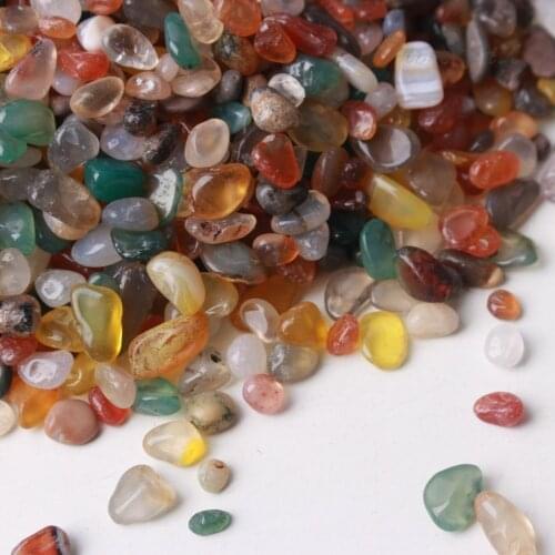 500g Color Agate Crystal Gravel Polished Healing Decorative Stone