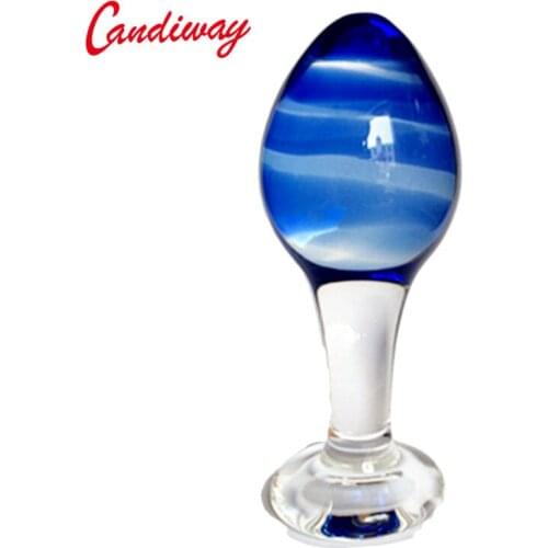 BIG head Glass Anal plug lesbian GSPOT squirt Crystal BALL GAY sex toys for Man women prostate stimulator anus Huge BUTT plug