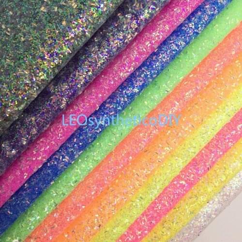1PC 21X29CM Glitter Fabric, Chunky Glitter Leather, Pipe Glitter Leather Sheets For Making Bows LEOsyntheticoDIY R2121A