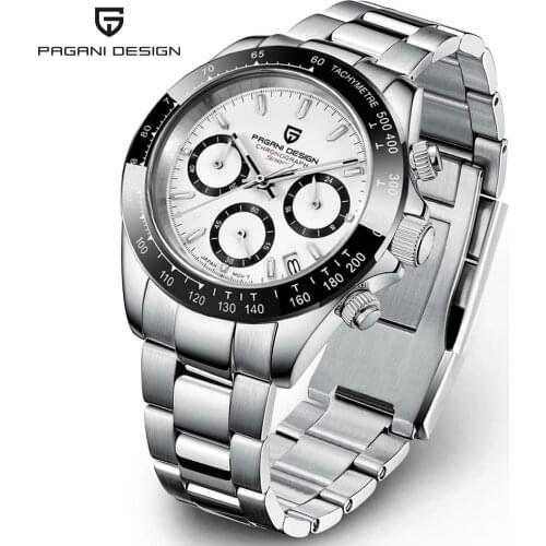 40mm PAGANI DESIGN New Mens Sports Quartz Watches Sapphire Stainless Steel Waterproof Watch Men Chronograph VK63 Reloj Hombre
