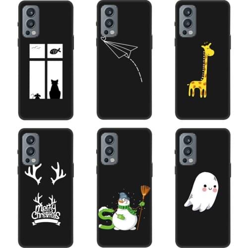 Case For Oneplus Nord 2 5G Phone Case Back Cover Black Softness Silicone Bumper