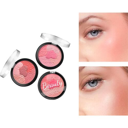 5 Color Petal Blush Palette Petal Carving Blush Highlight Gloss Blush Professional Mineral Makeup Blush Contour Shadow