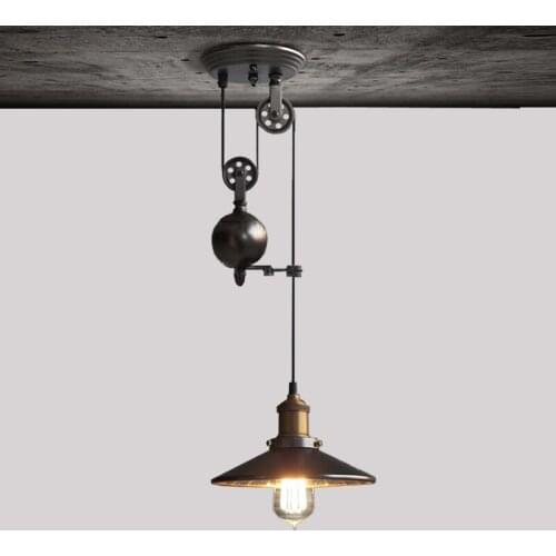 DIY led pendant lamps kitchen retro pendant lamps edison pendant light study room black pulley pendant lamp dining room light