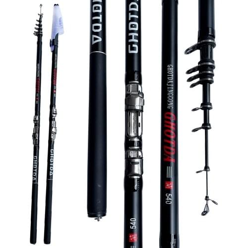 GHOTDA Antiskid Handle Rock Fishing Rod Carbon Fiber Material Anti-collision Protective Rod 2.7m 3.6m 4.5m 5.4m 6.3m