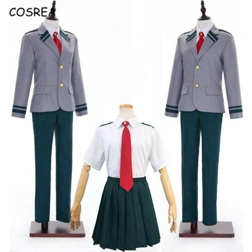 Anime Boku No Hero Academia My Hero Academia Cosplay Uniform School Clothes Midoriya Izuku Costume Jacket Skirts Pants Wig Girls
