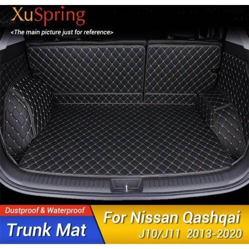Car Trunk Mat Cargo Liner Rear Tail Durable Boot Pat go Protective Covers For Nissan Qashqai J10 J11 2006-2021