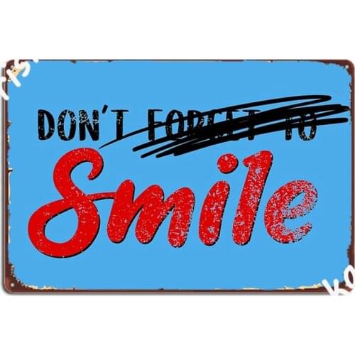 Don't Forget To Smile Joker Metal Signs pub pub Garage Printing Wall Plaque Tin sign Posters