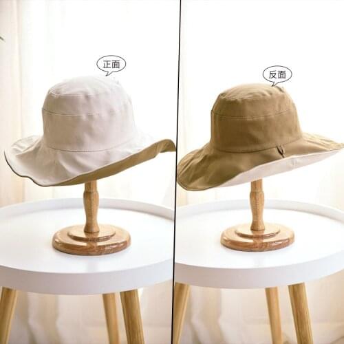2020 Olid Double Sided Bucket Hat Fisherman Hat Outdoor Travel Hat Sun Cap Hats for Men and Women