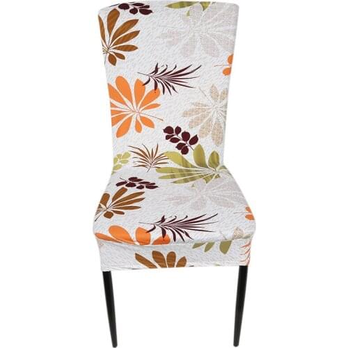 Printed Spandex Stretch Dining Chair Covers Restaurant Weddings Banquet Hotel Chair Covering Protector Slipcover Decor