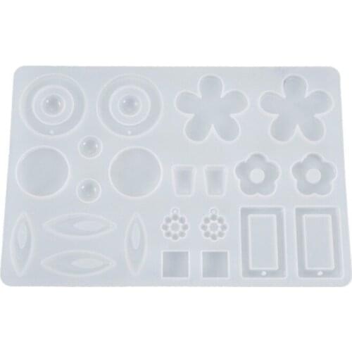 Crystal Epoxy Resin Mold Earrings Pendants Casting Silicone Mould DIY Crafts Jewelry Making Tools