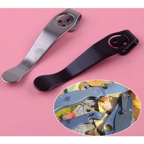 LETAOSK New Durable Titanium Alloy Deep Carry Pocket Back Clip Fit For C81 C10 C11 3-Hole Design Black/Silver