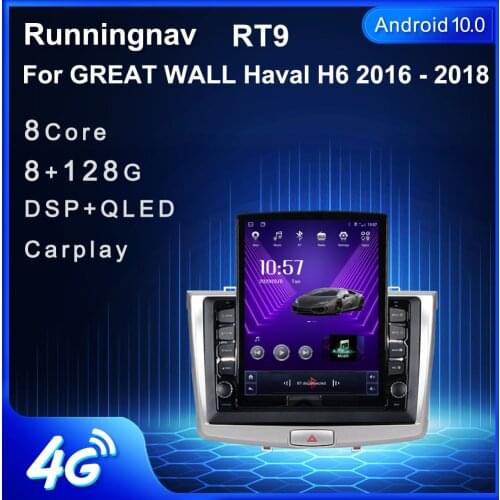 Runningnav For GREAT WALL Haval H6 2016 - 2018 Tesla Type Android Car Radio Multimedia Video Player Navigation GPS